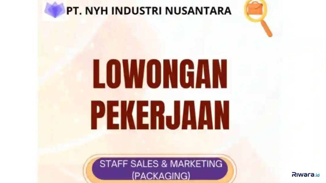 Lowongan Kerja PT NYH Industri Nusantara posisi Staff Sales & Marketing. Penempatan industri packaging & manufaktur. Simak syarat dan cara melamarnya!